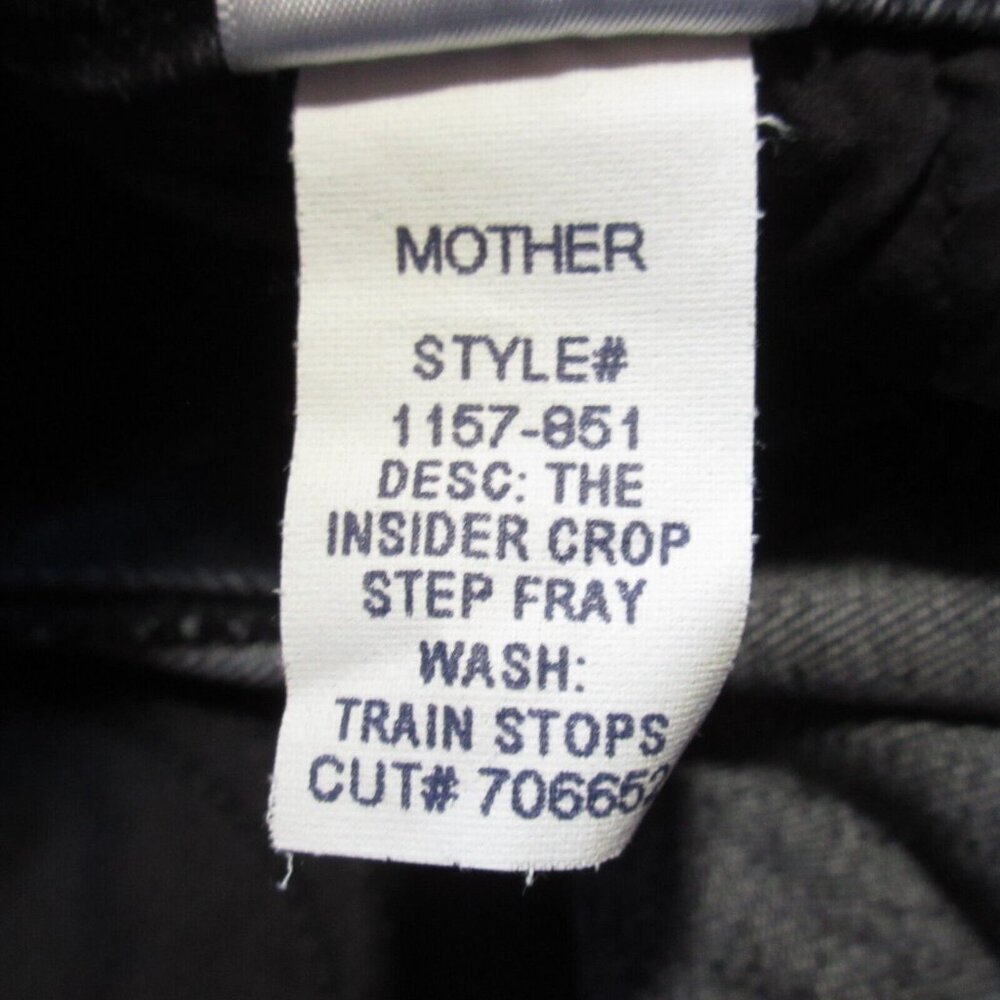 NWT Mother Insider Crop Step Fray in Train Stops Mineral Wash Stretch Jeans 31 - Picture 8 of 11